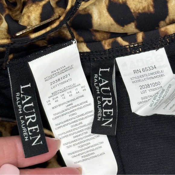 NWT | Lauren Ralph Lauren | Leopard Print Tankini Set Two-Piece Swimsuit | US 10 - Picture 12 of 12